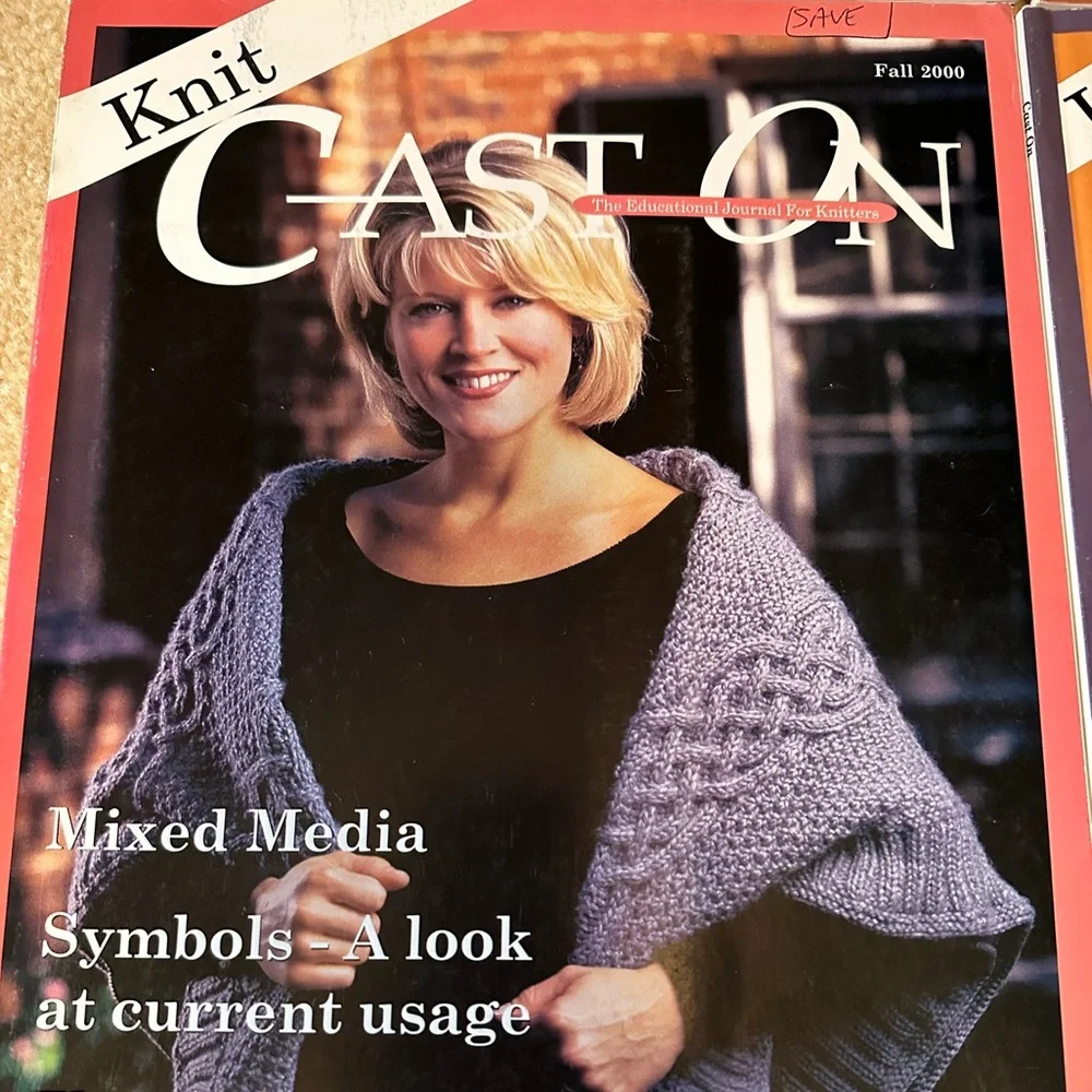 Cast On knitting and crochet magazines 2000 lot of 4